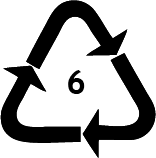 Plast mærket med 6-tal, kan afleveres i Stor hård plast