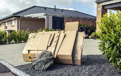 Billede af pap klar til storskrald