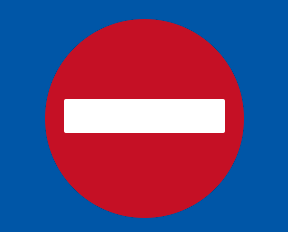 Illustration af indkørsel forbudt