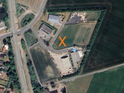 Kort over Glumsø Erhvervspark