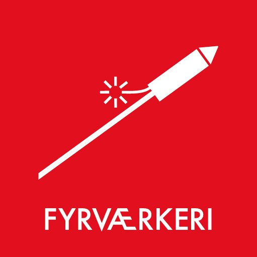 Piktogram for fyrværkeri
