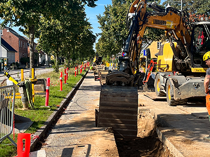 Billede af gravearbejde på Slagelsevej