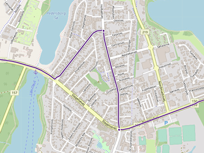 Billede af omkørslen af Holbækvej og Kirkevej