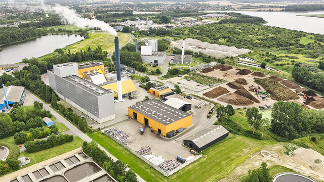 Dronefoto af AffaldPlus Ved Fjorden