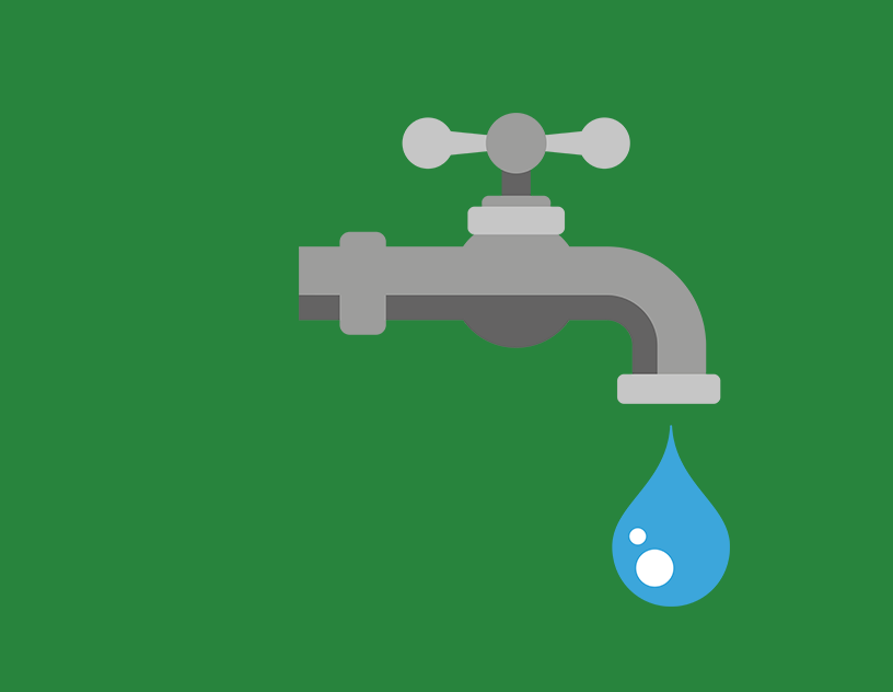 Illustration af vandhane der drypper