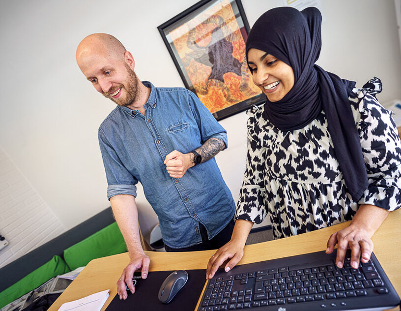 Billede af medarbejdere i AffaldPlus' administration