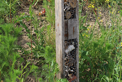 Billede af insekthotel på Karise Haveaffald