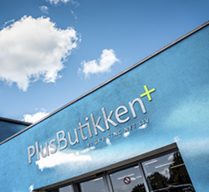 Billede af facaden på PlusButikken i Næstved