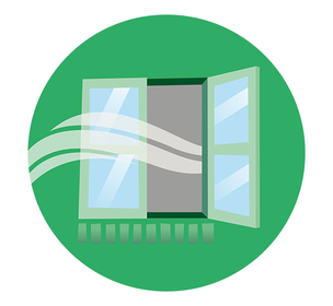 Illustration af åbent vindue
