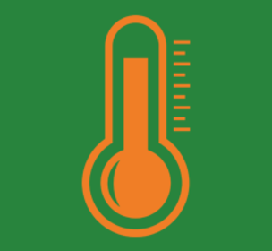 Illustration af høj temperatur