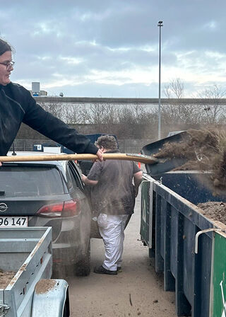 Billede af selvbetjener på genbrugspladsen