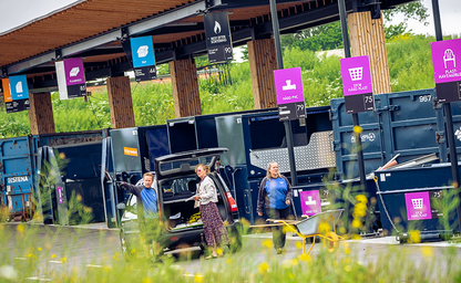 Borger på genbrugsplads